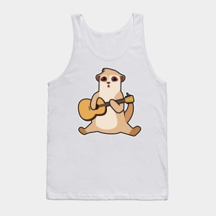 Meerkat at Music with Guitar Tank Top